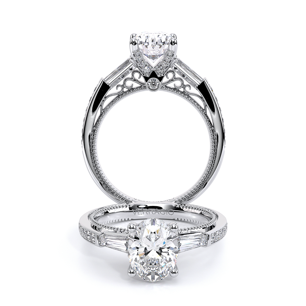 Verragio Three-Stone Oval Engagement Ring