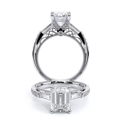 Verragio Three-Stone Emerald Engagement Ring