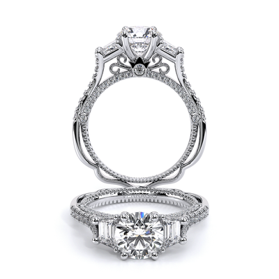 Verragio Three-Stone Round Engagement Ring