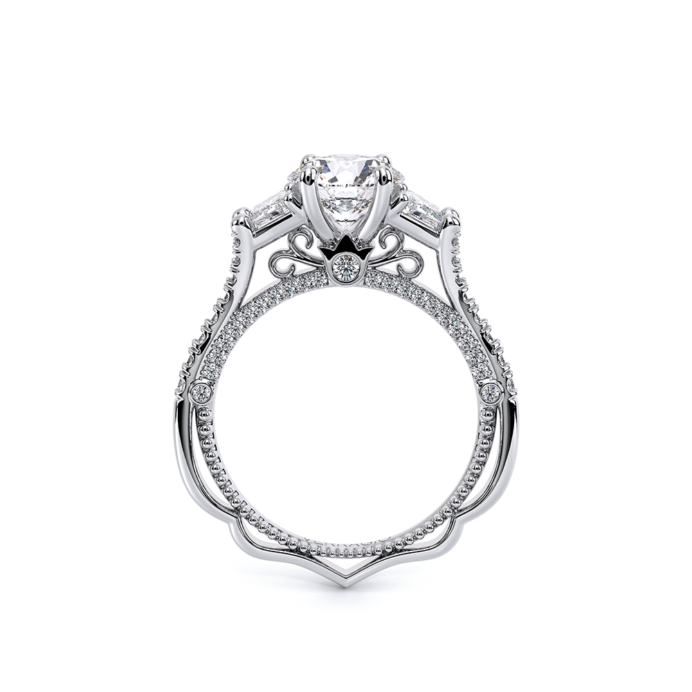 Verragio Three-Stone Round Engagement Ring