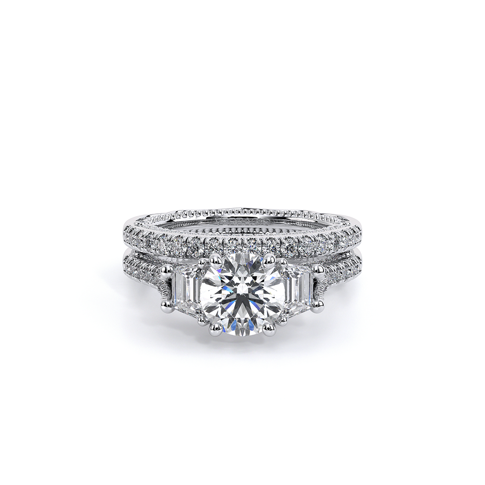 Verragio Three-Stone Round Engagement Ring