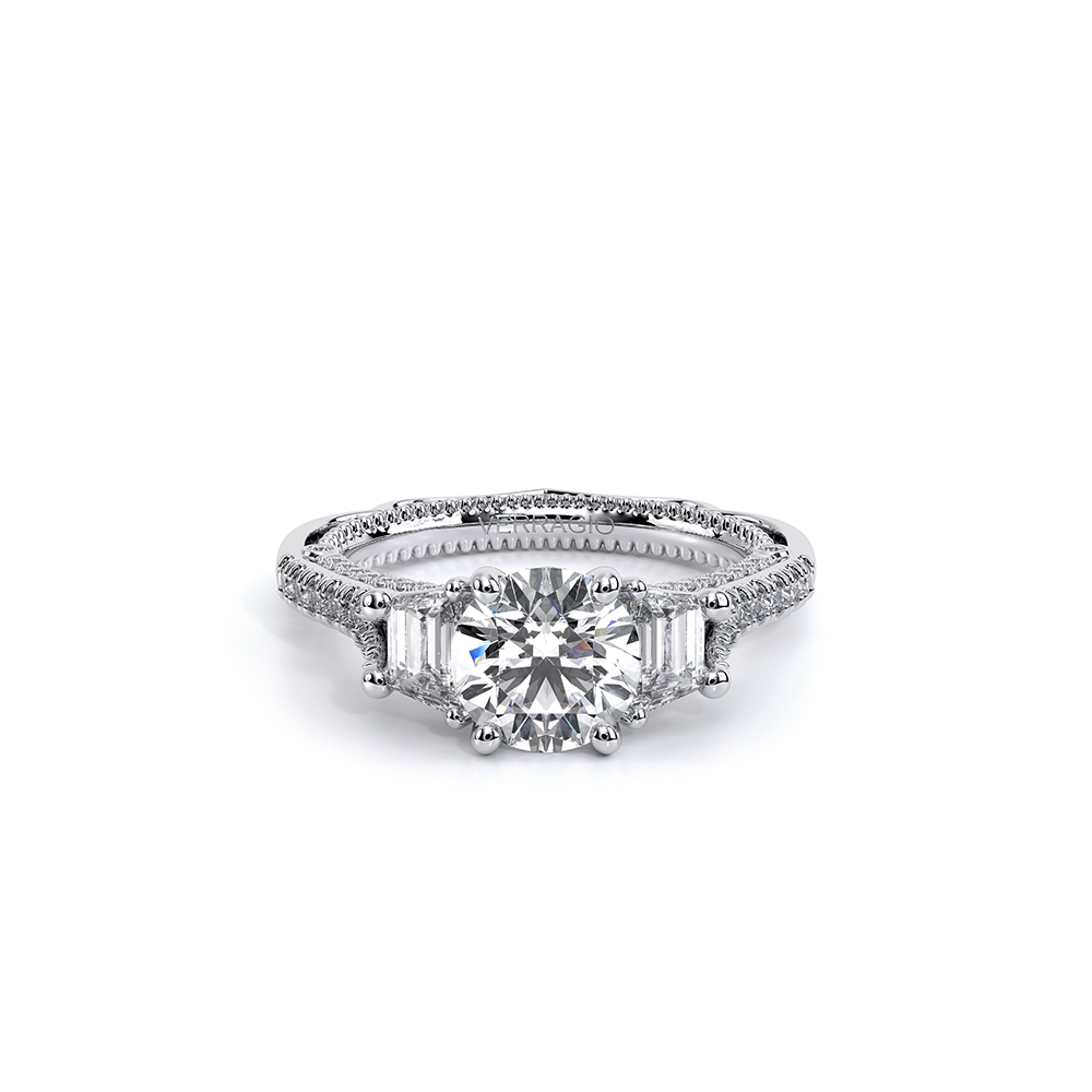 Verragio Three-Stone Round Engagement Ring