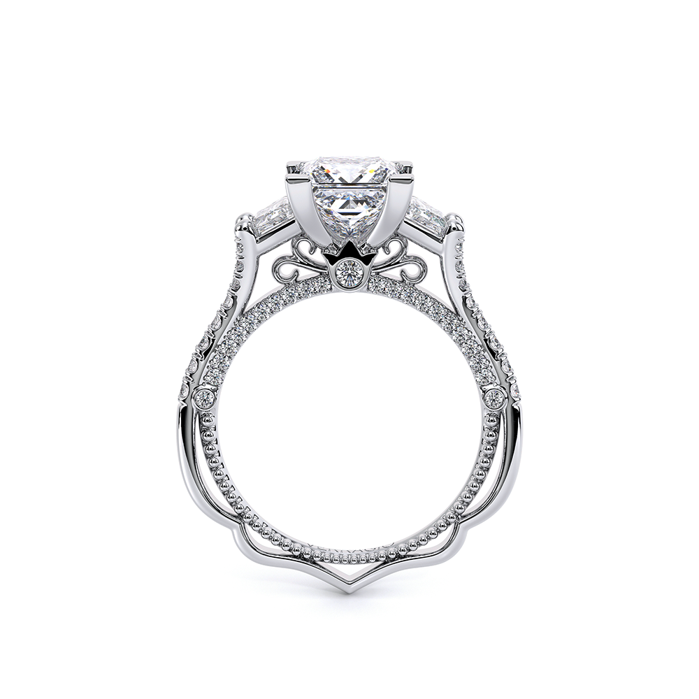 Verragio Three-Stone Princess Engagement Ring