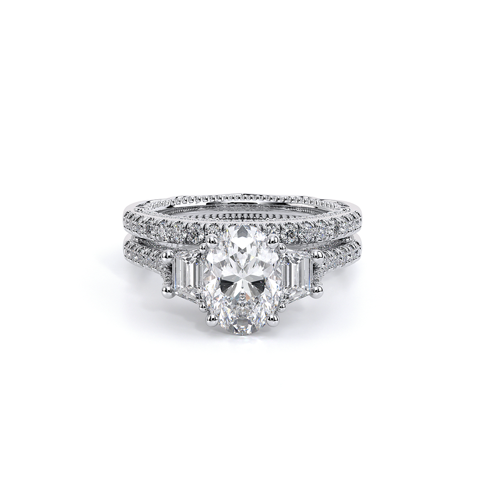 Verragio Three-Stone Oval Engagement Ring