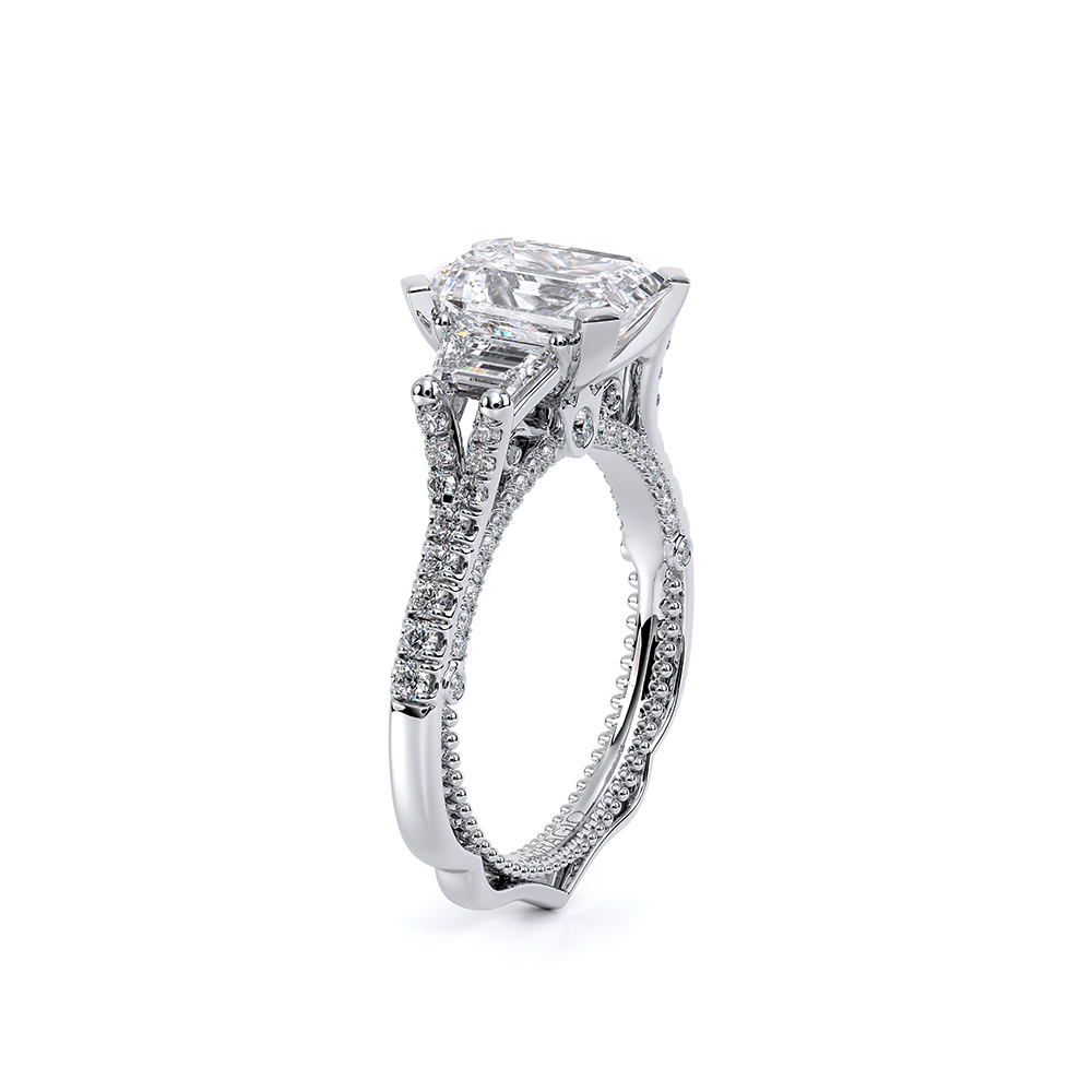 Verragio Three-Stone Emerald Engagement Ring