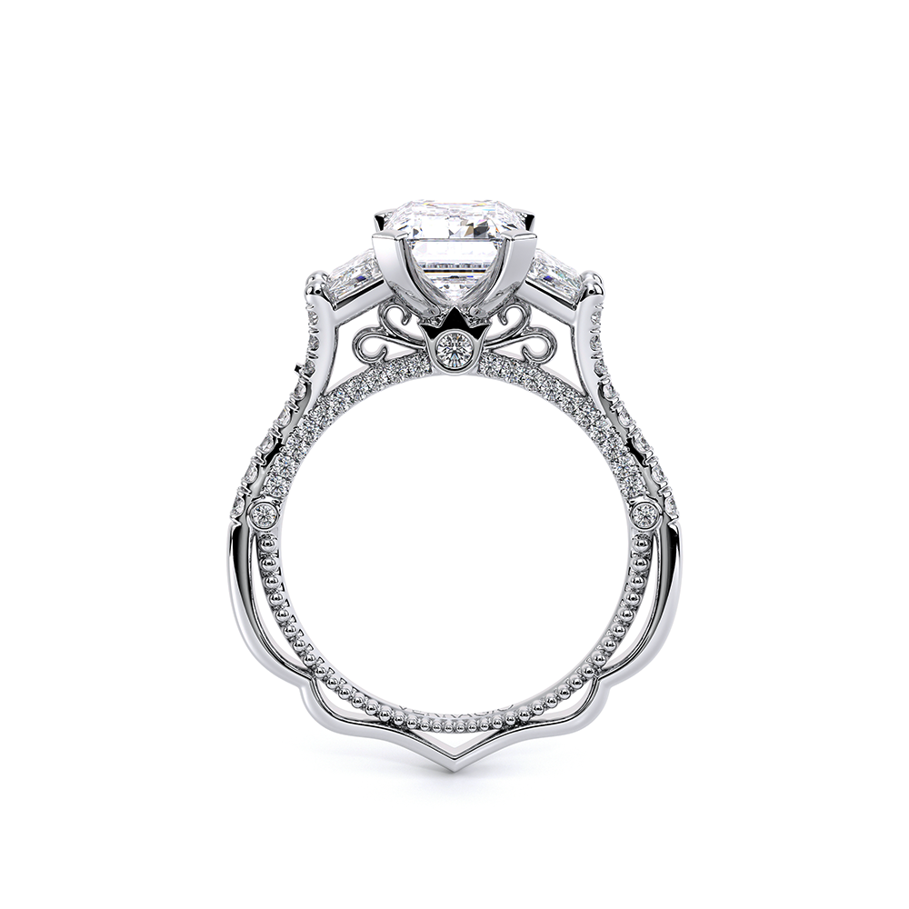 Verragio Three-Stone Emerald Engagement Ring