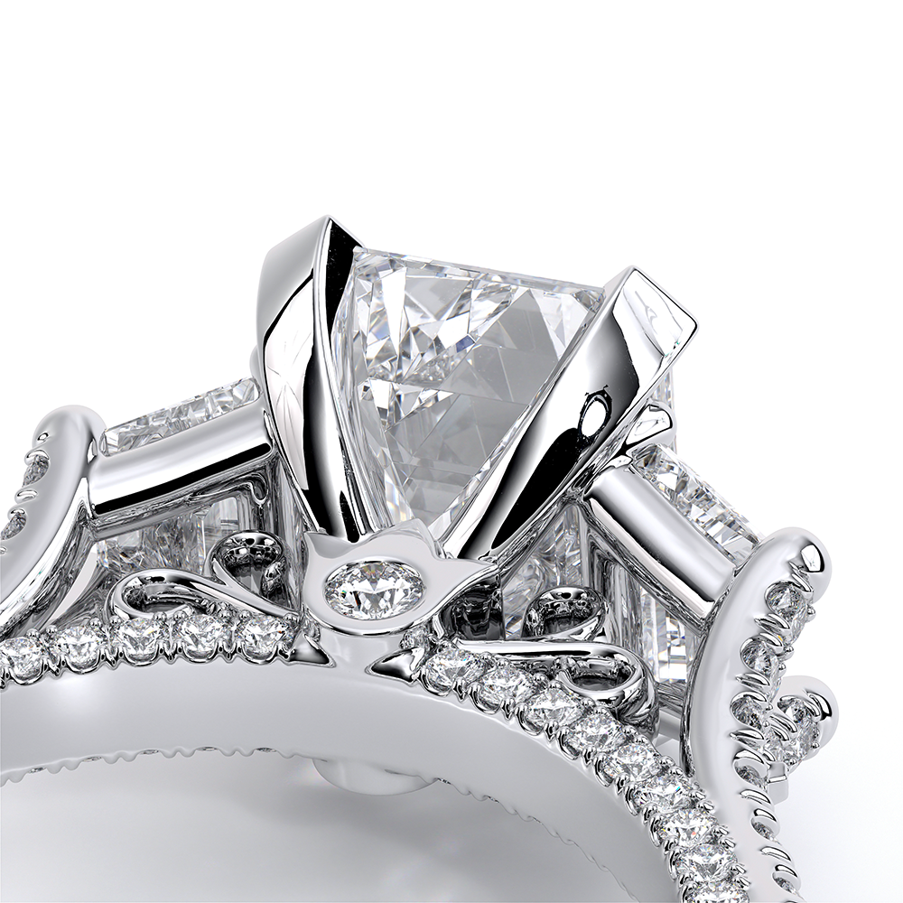 Verragio Three-Stone Emerald Engagement Ring