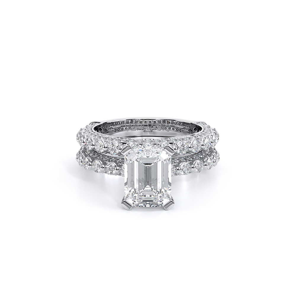 Verragio Pave Emerald Engagement Ring