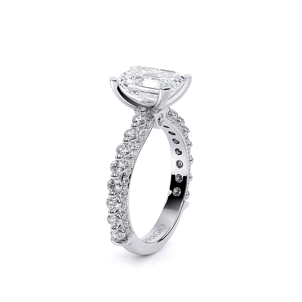 Verragio Pave Emerald Engagement Ring