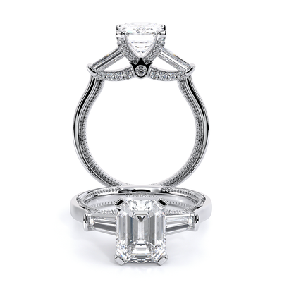 Verragio Three-Stone Emerald Engagement Ring