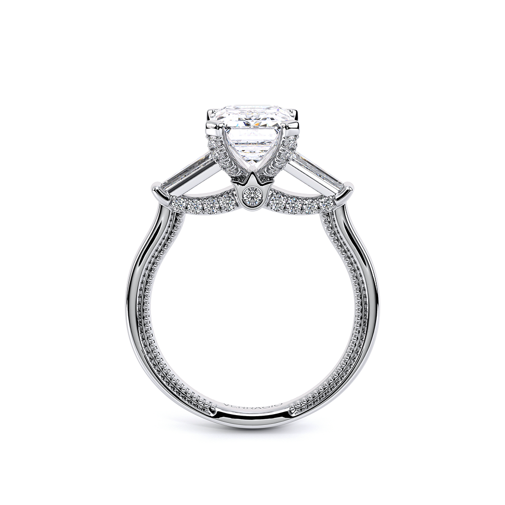 Verragio Three-Stone Emerald Engagement Ring