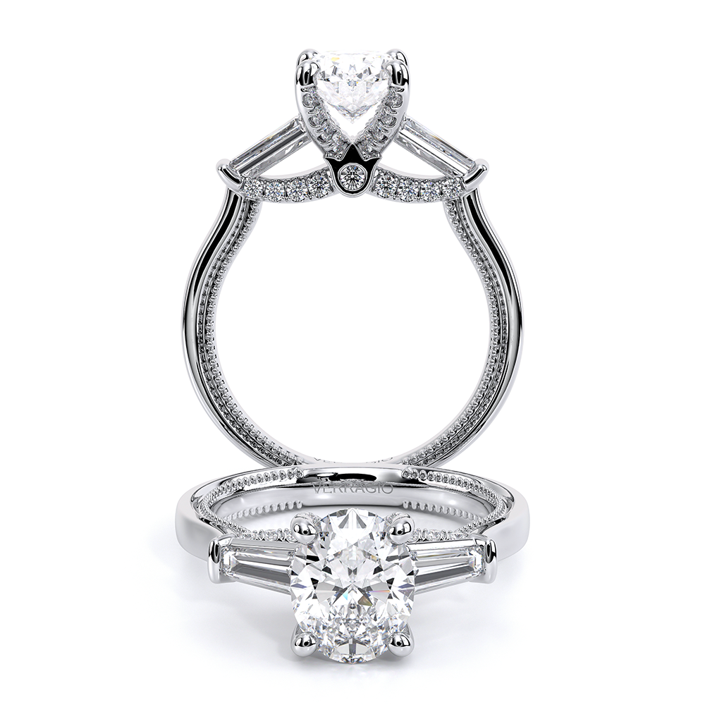 Verragio Three-Stone Oval Engagement Ring