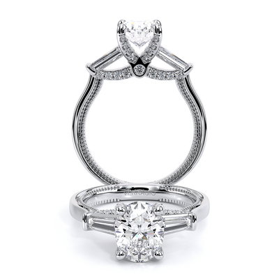 Verragio Three-Stone Oval Engagement Ring