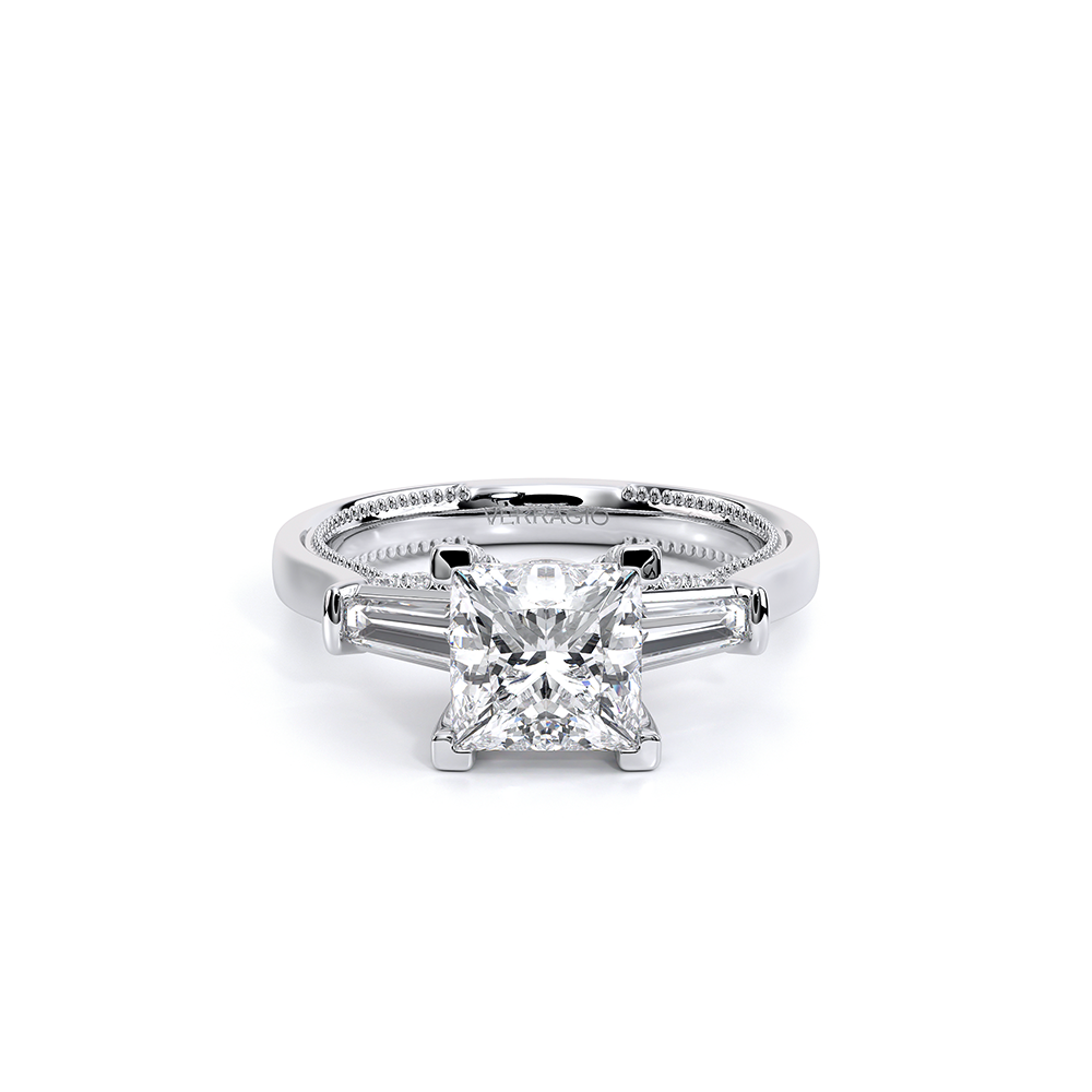 Verragio Three-Stone Princess Engagement Ring