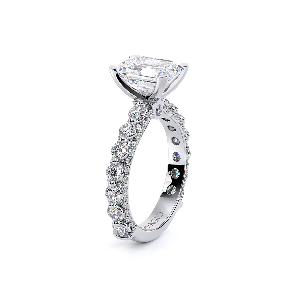 Verragio Pave Emerald Engagement Ring