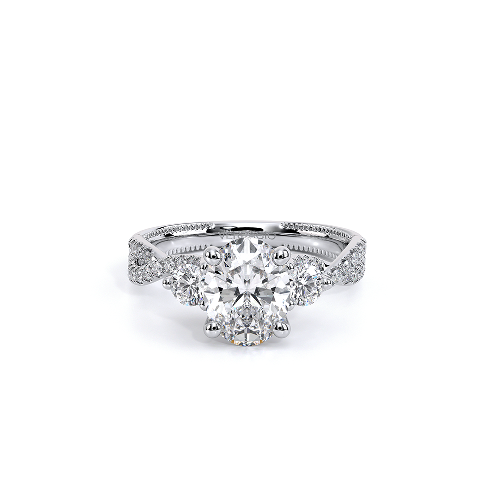 Verragio Three-Stone Oval Engagement Ring