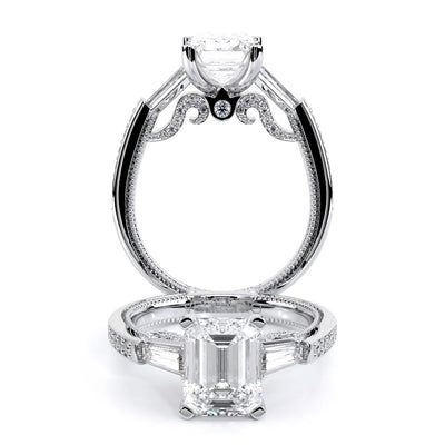 Verragio Three-Stone Emerald Engagement Ring