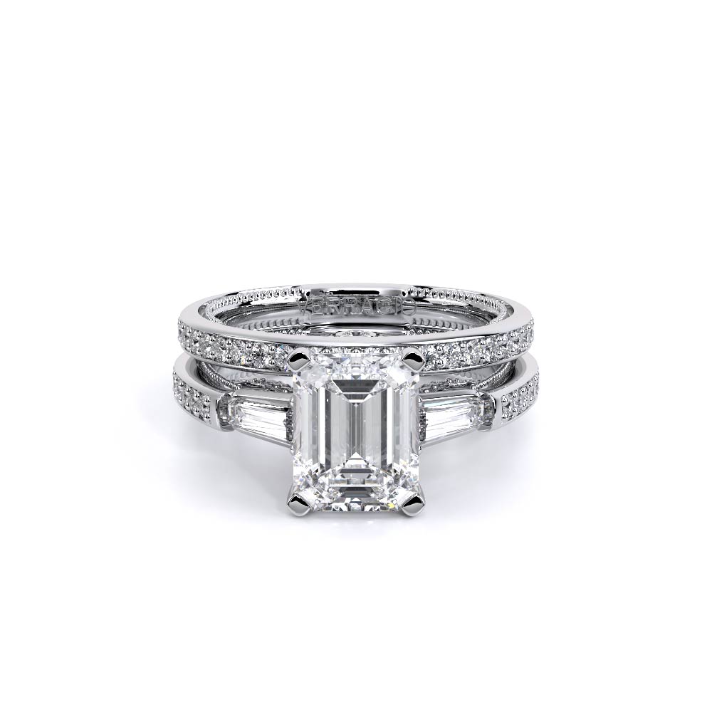 Verragio Three-Stone Emerald Engagement Ring