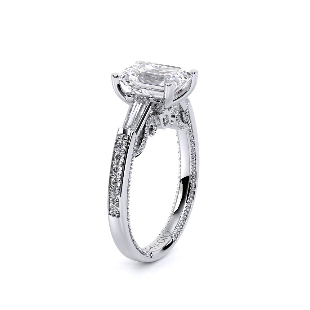 Verragio Three-Stone Emerald Engagement Ring