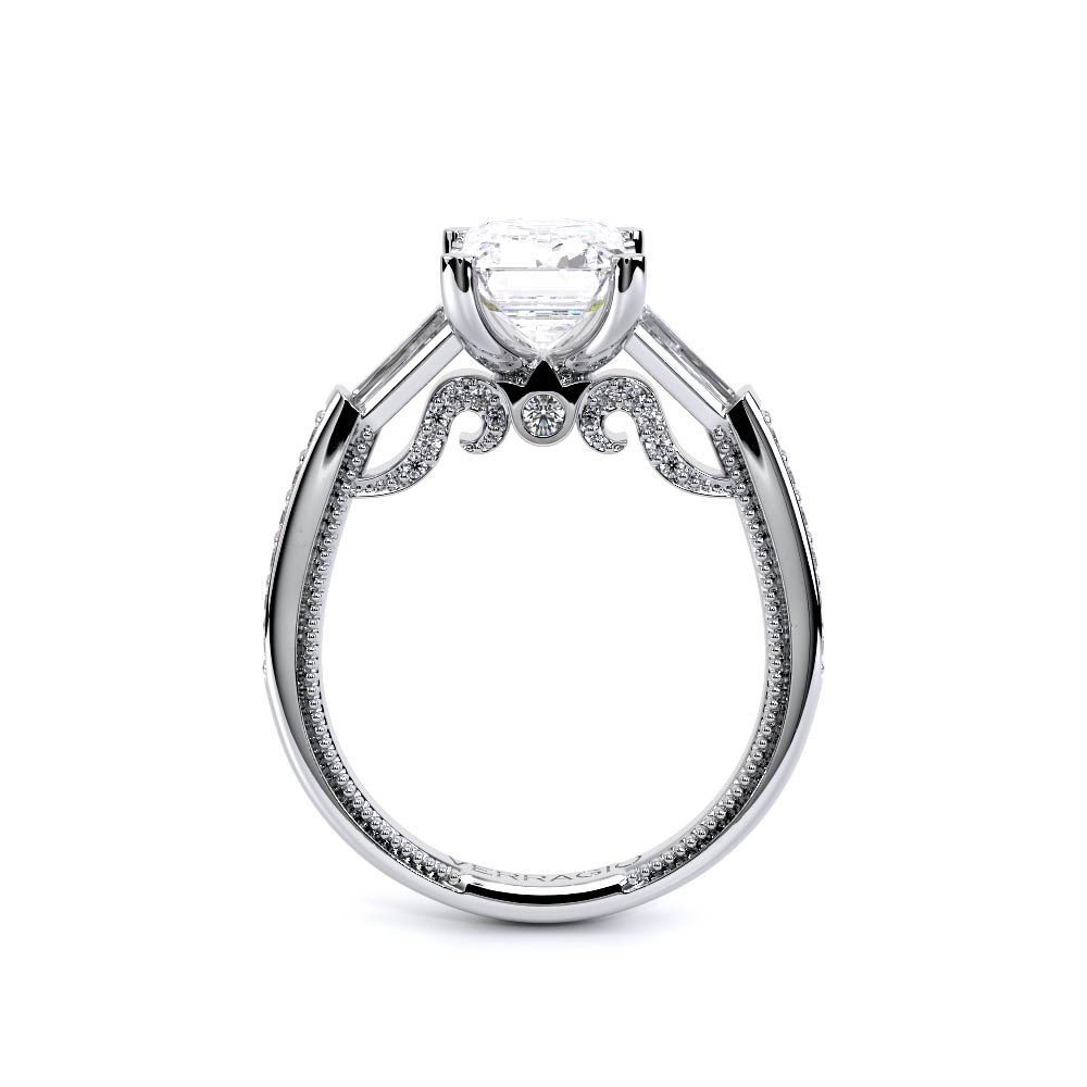 Verragio Three-Stone Emerald Engagement Ring