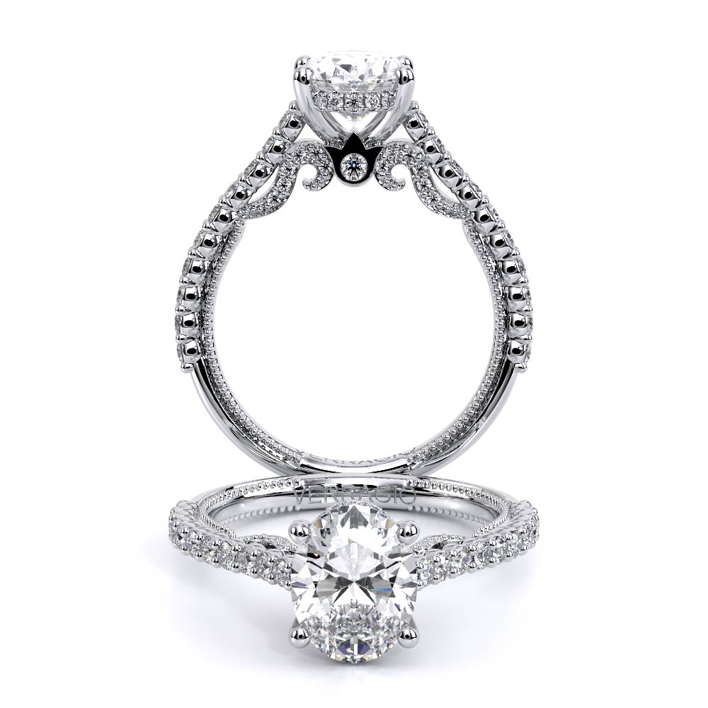 Verragio Pave Oval Engagement Ring