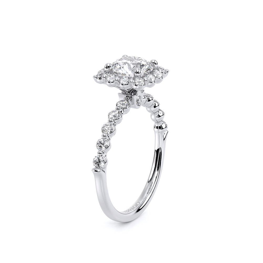Renaissance-990CU20-18K White Gold Cushion