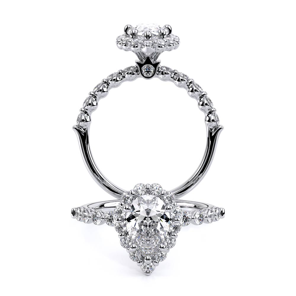 Verragio Halo Pear Engagement Ring