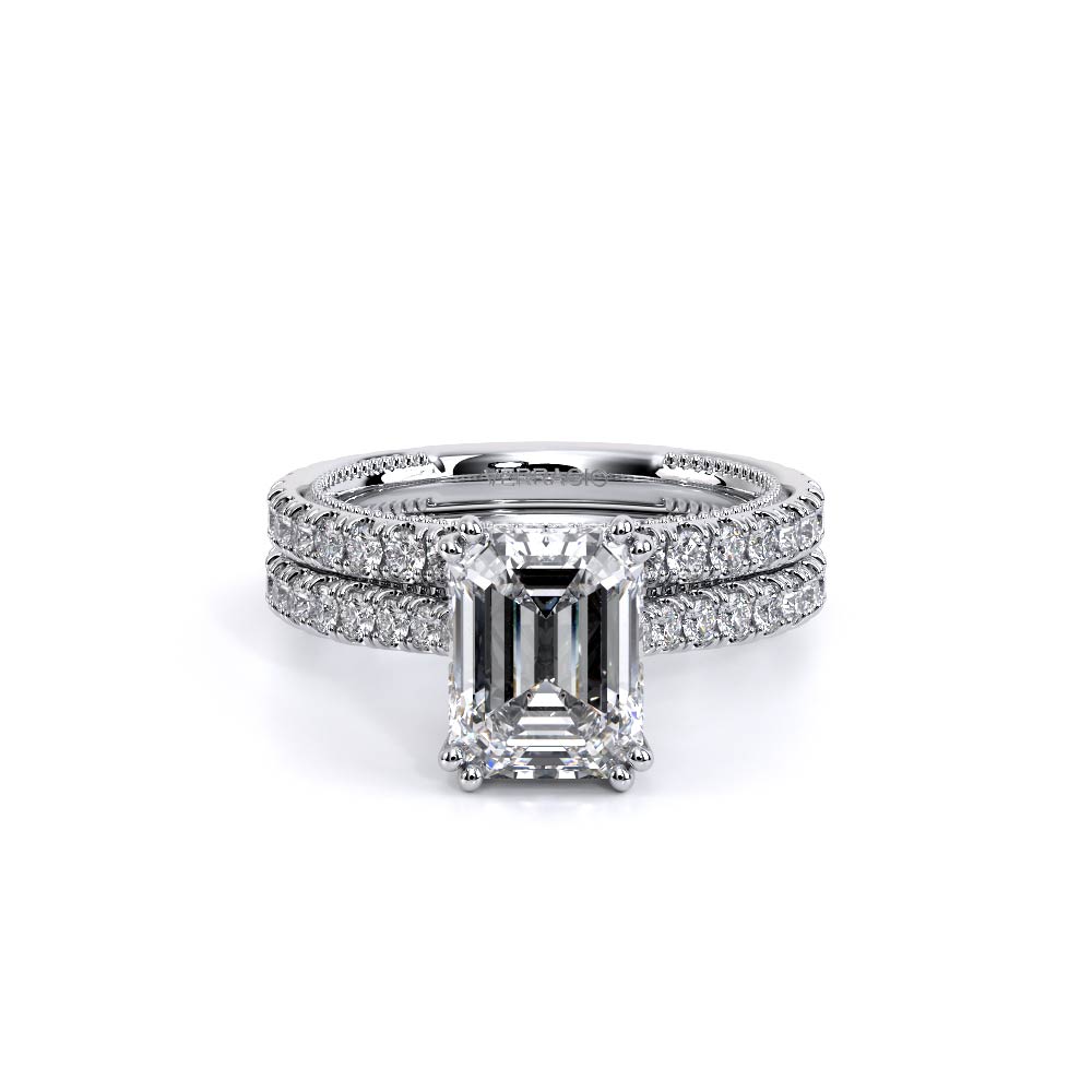 Verragio Pave Emerald Engagement Ring