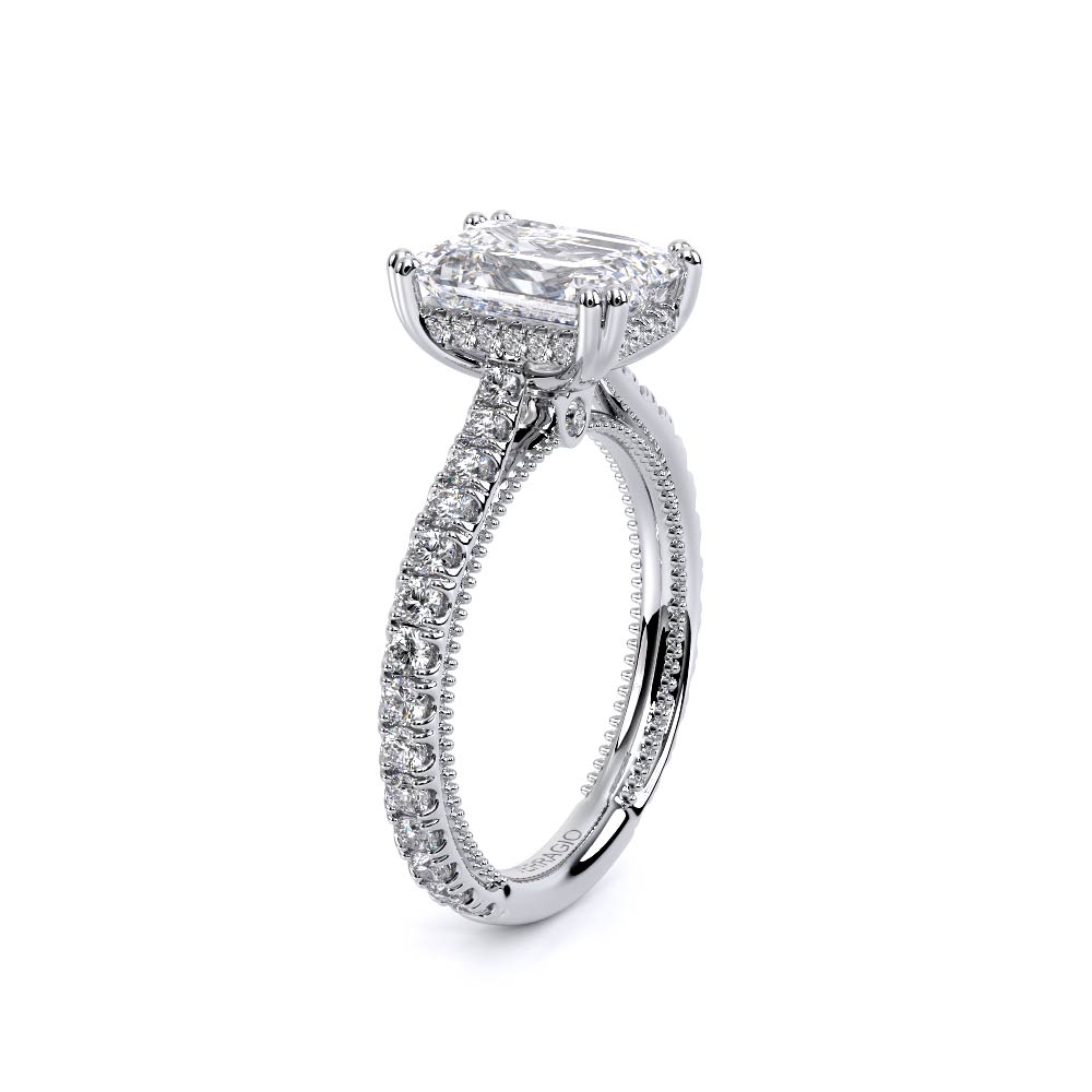 Verragio Pave Emerald Engagement Ring