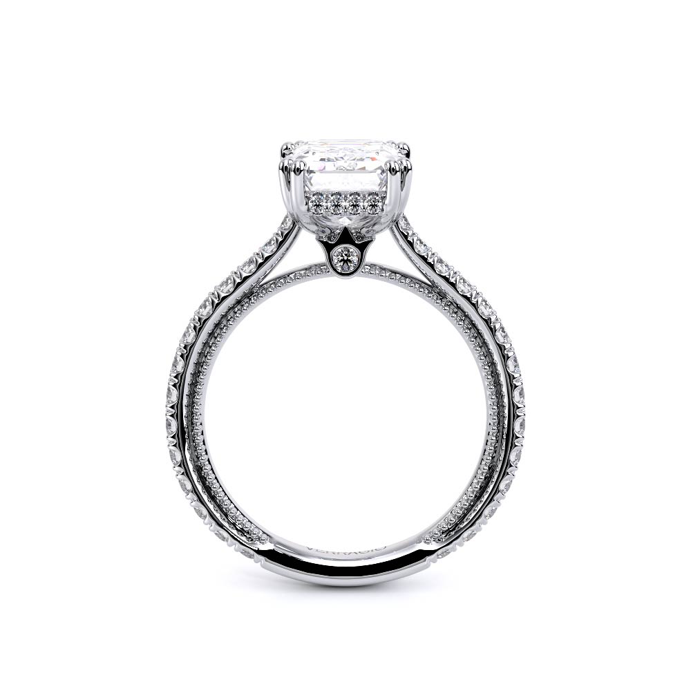 Verragio Pave Emerald Engagement Ring