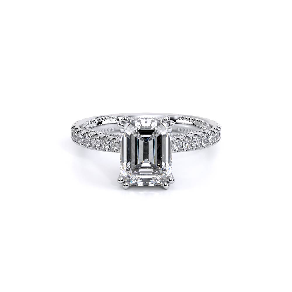 Verragio Pave Emerald Engagement Ring