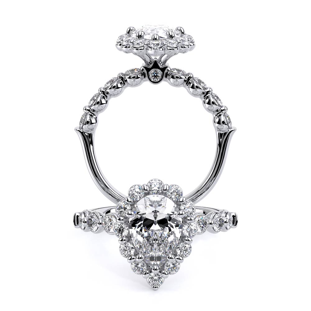 Verragio Halo Pear Engagement Ring