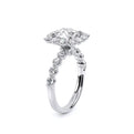 Renaissance-990CU25-14K White Gold Cushion