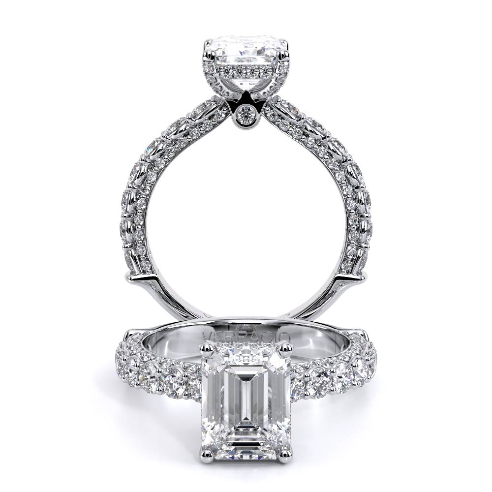 Verragio Pave Emerald Engagement Ring