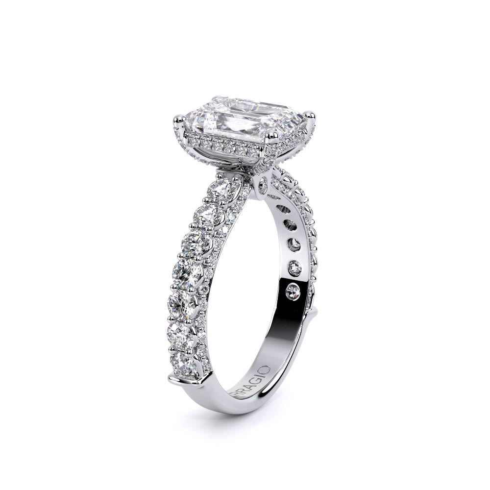 Verragio Pave Emerald Engagement Ring