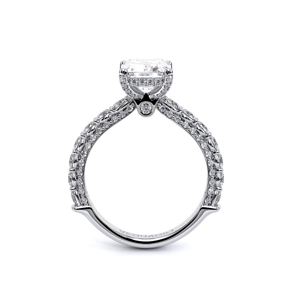 Verragio Pave Emerald Engagement Ring