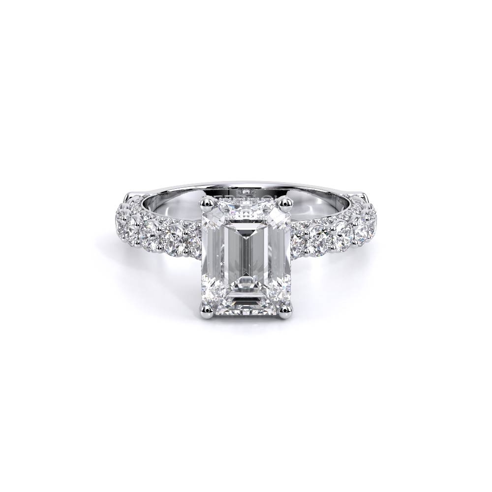 Verragio Pave Emerald Engagement Ring