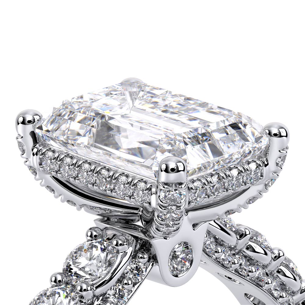 Verragio Pave Emerald Engagement Ring