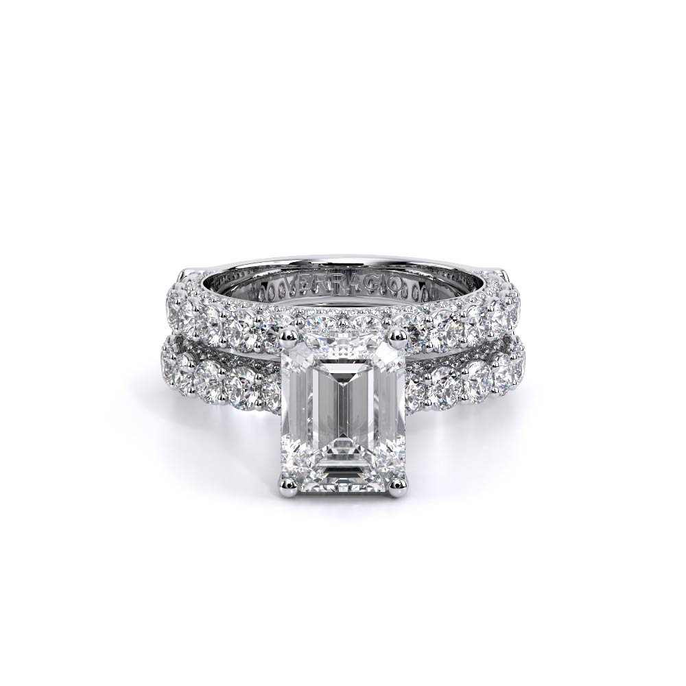 Verragio Pave Emerald Engagement Ring