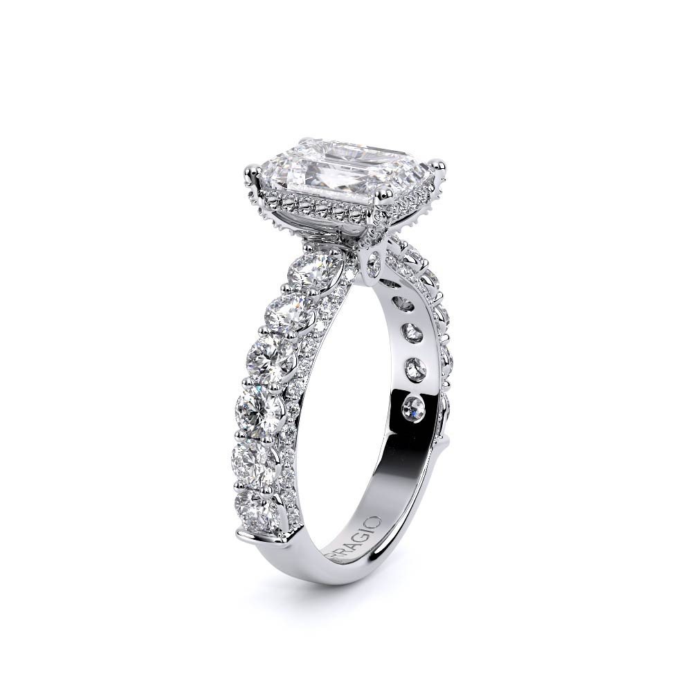 Verragio Pave Emerald Engagement Ring