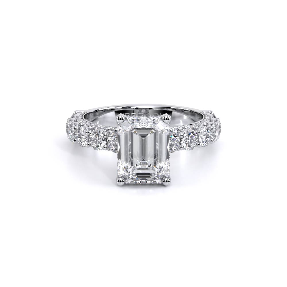 Verragio Pave Emerald Engagement Ring