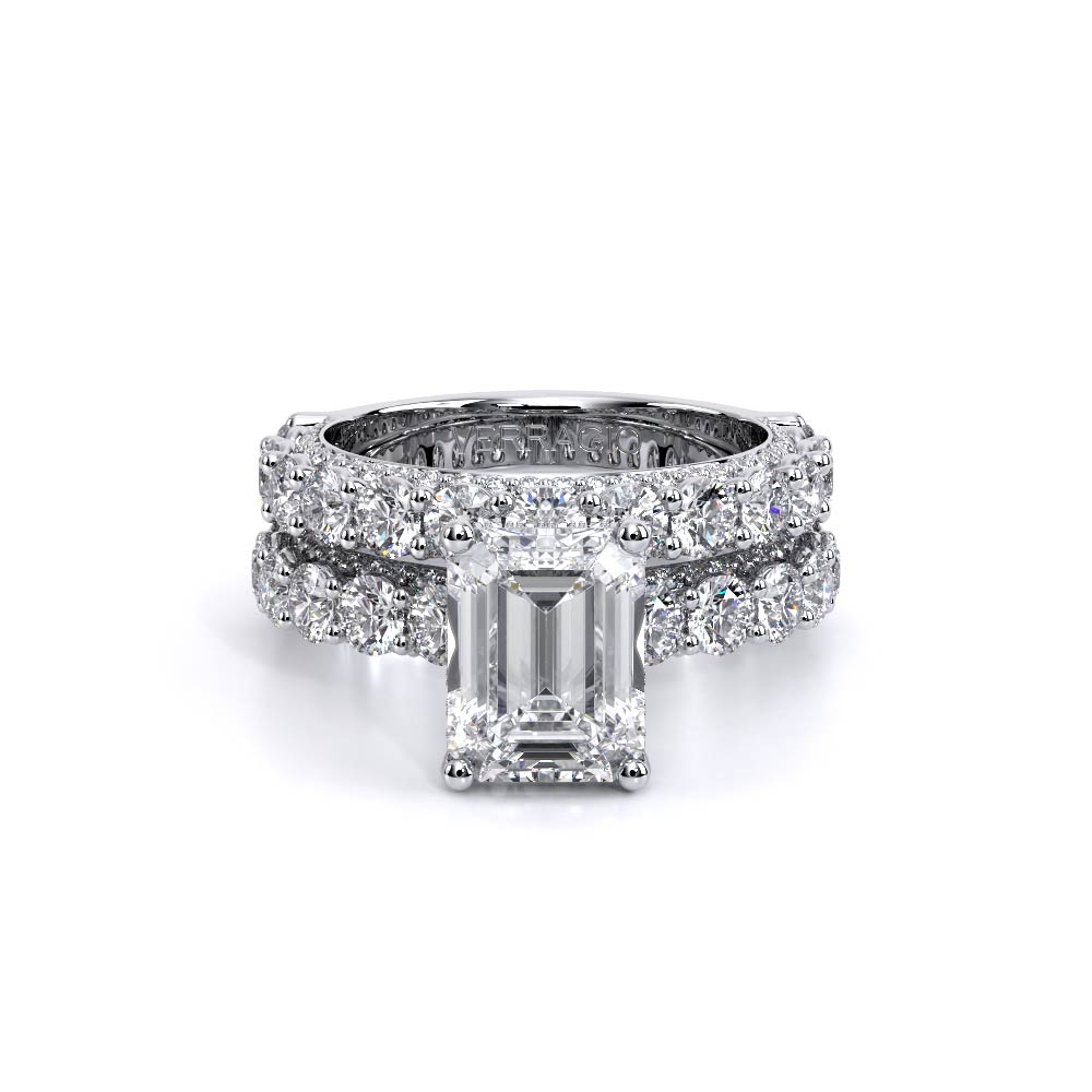 Verragio Pave Emerald Engagement Ring
