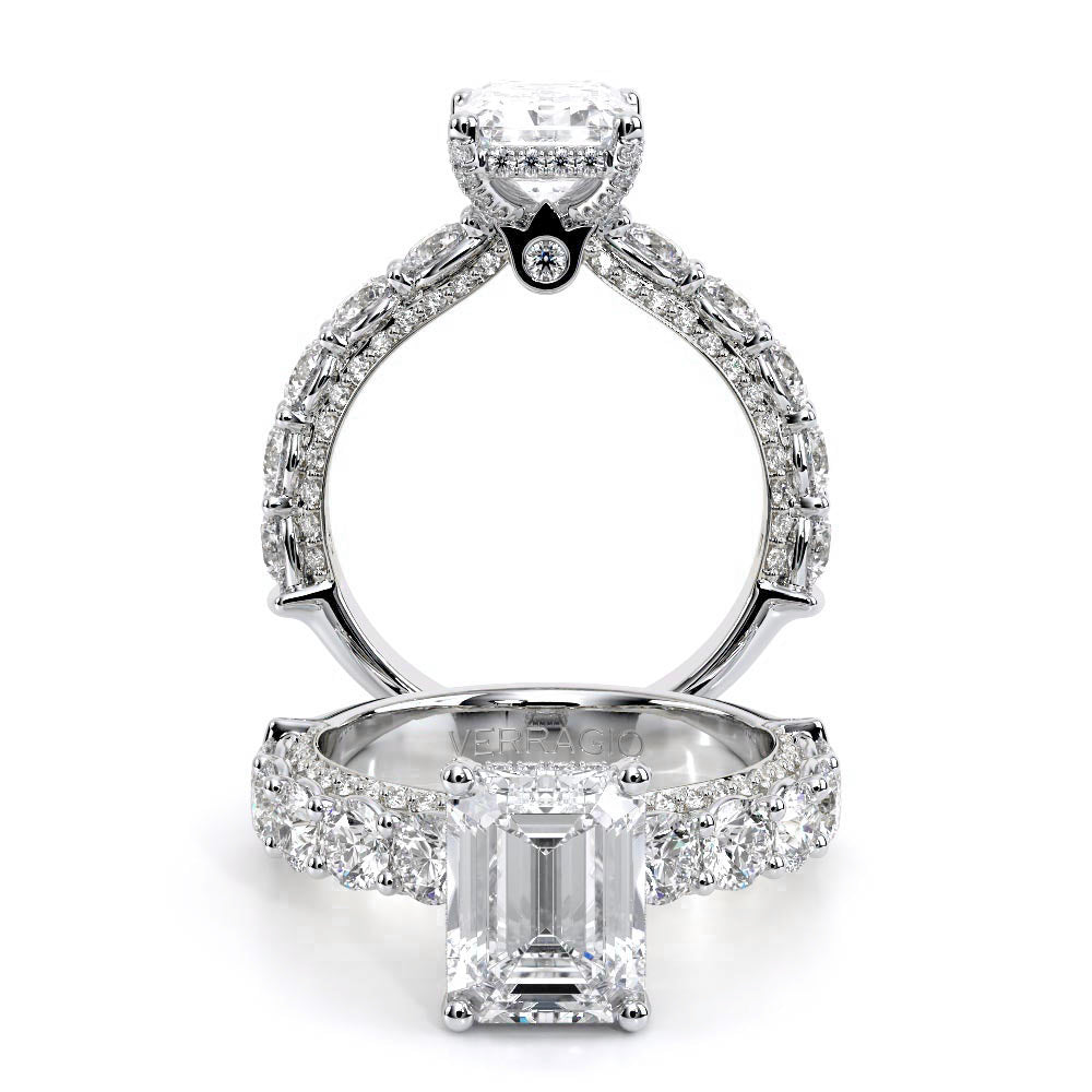 Verragio Pave Emerald Engagement Ring