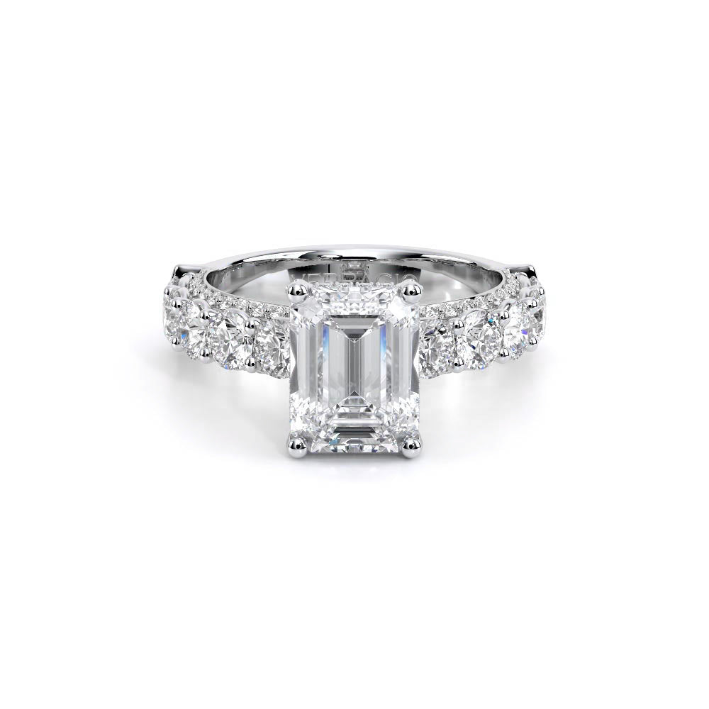 Verragio Pave Emerald Engagement Ring