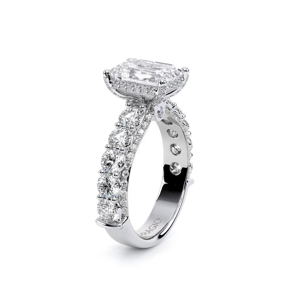 Verragio Pave Emerald Engagement Ring