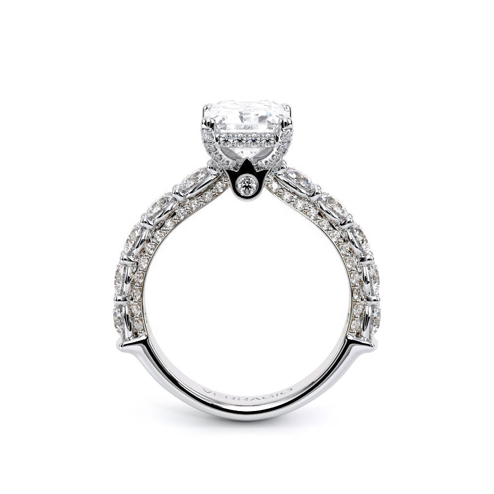 Verragio Pave Emerald Engagement Ring