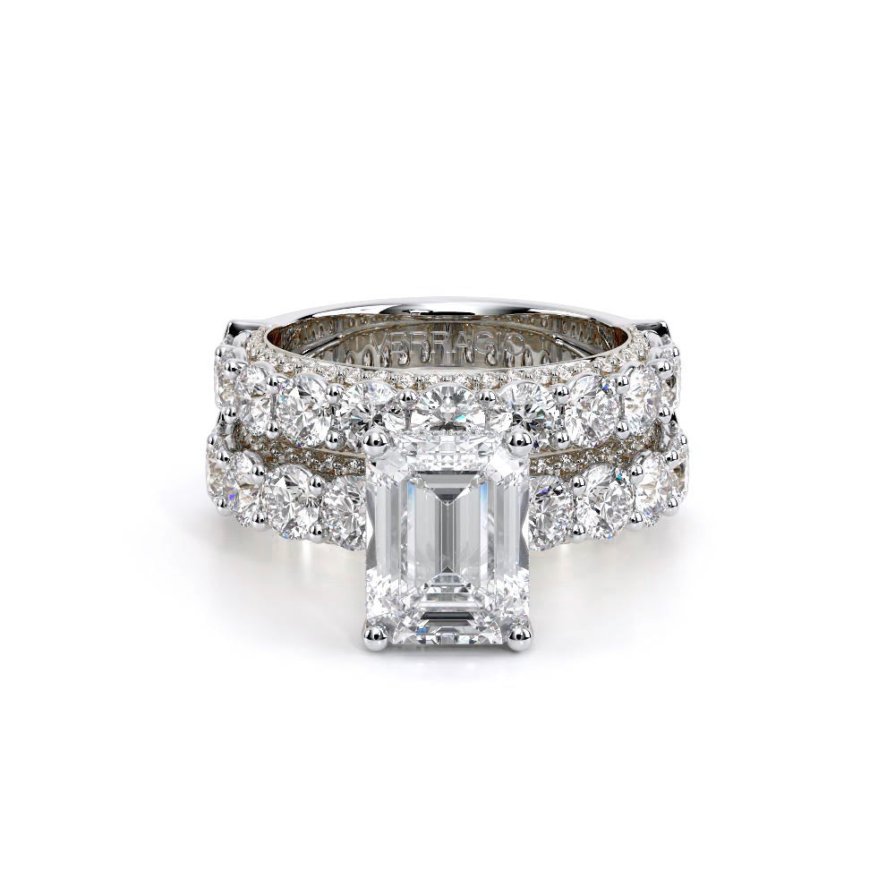 Verragio Pave Emerald Engagement Ring