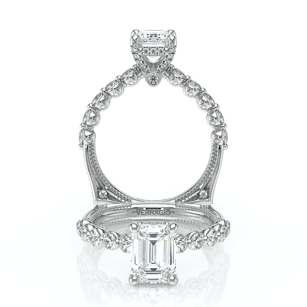 Verragio Halo Emerald Engagement Ring