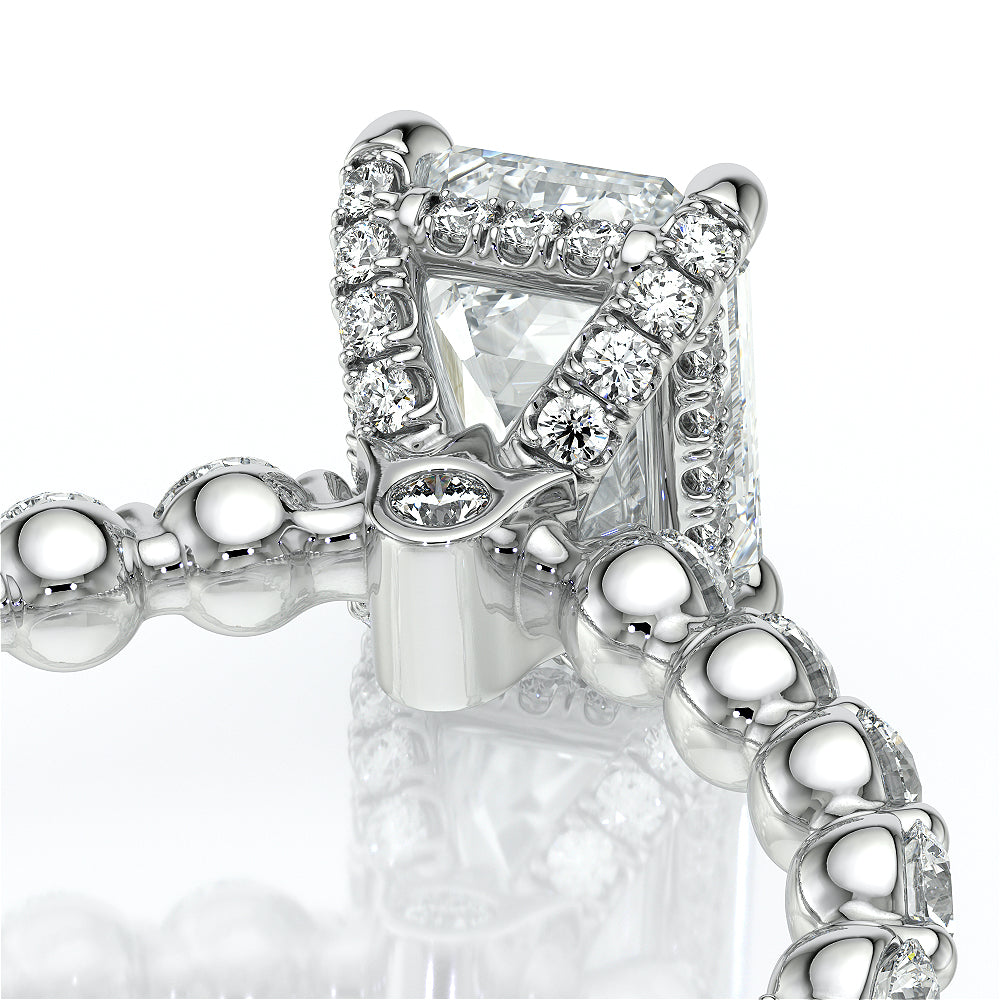 Verragio Halo Emerald Engagement Ring