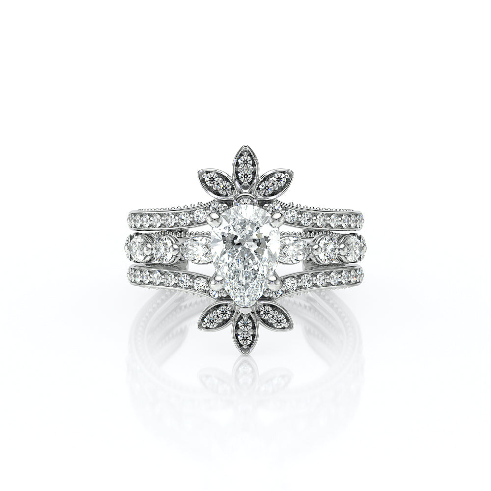 Vanguard-2202PS-18K White Gold Pear